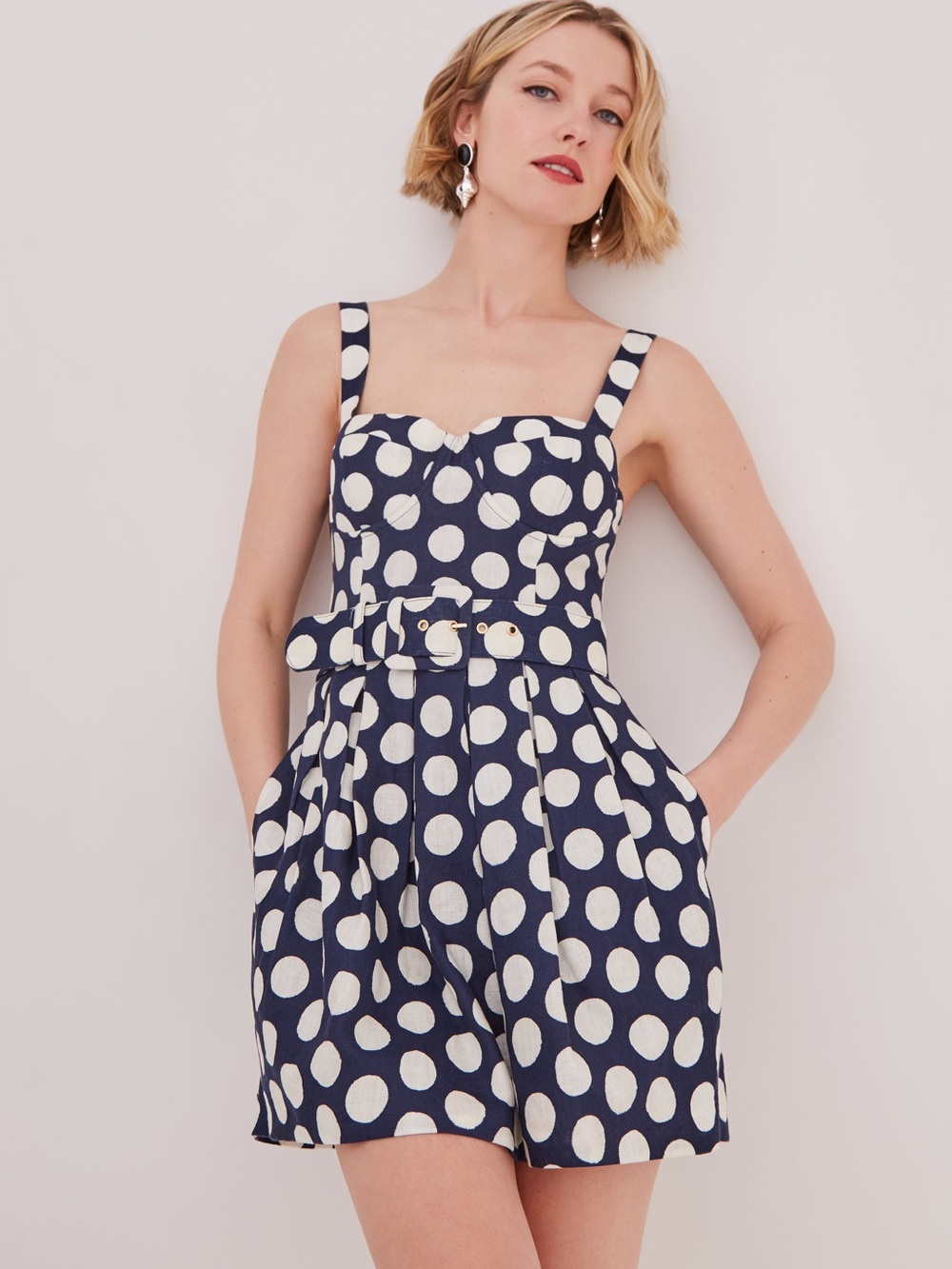Cara Cara Etna Dress - Celeste Dot Navy